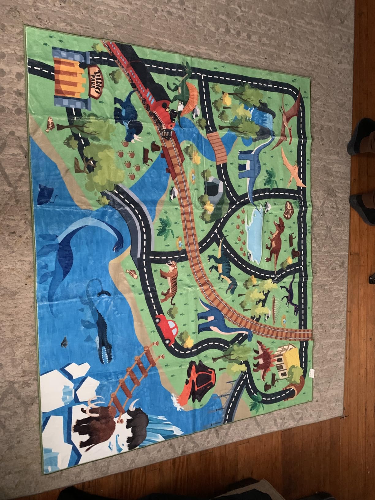 Kids Rugs for Playroom - Soft & Non-Slip 8x10 Feet Dinosaur Play Mat, Childrens Dinosaurs Carpet Washable Rug for Classroom Nursery Bedroom Boys customer photo 1