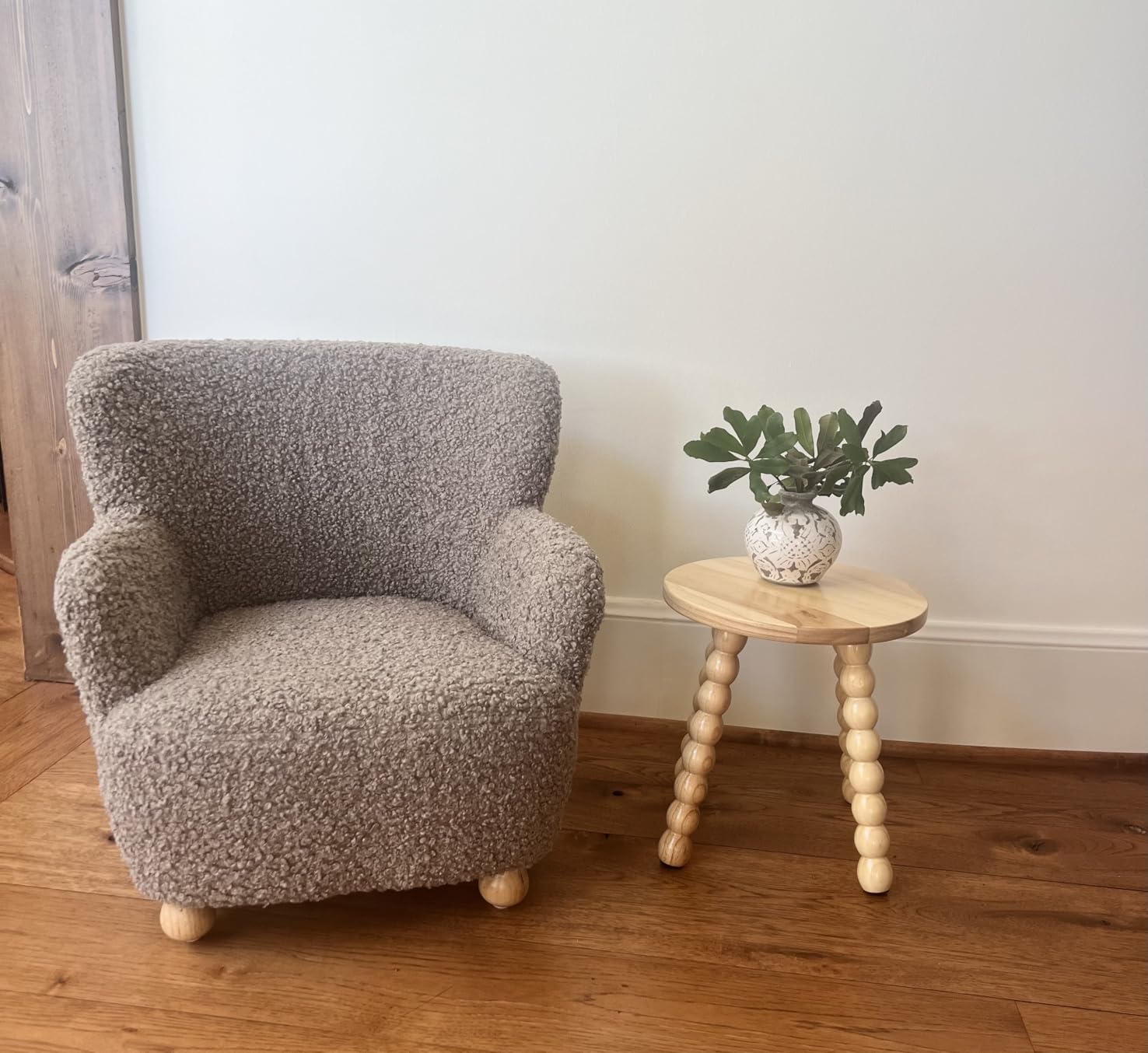 Costzon Kids Sofa, Comfy Toddler Armchair with Solid Rubber Wood Legs, Upholstered Children Reading Chair for Boys & Girls Aged 3+, Kids Furniture Mini Recliner Chair for Bedroom, Playroom (Gray) customer photo 2