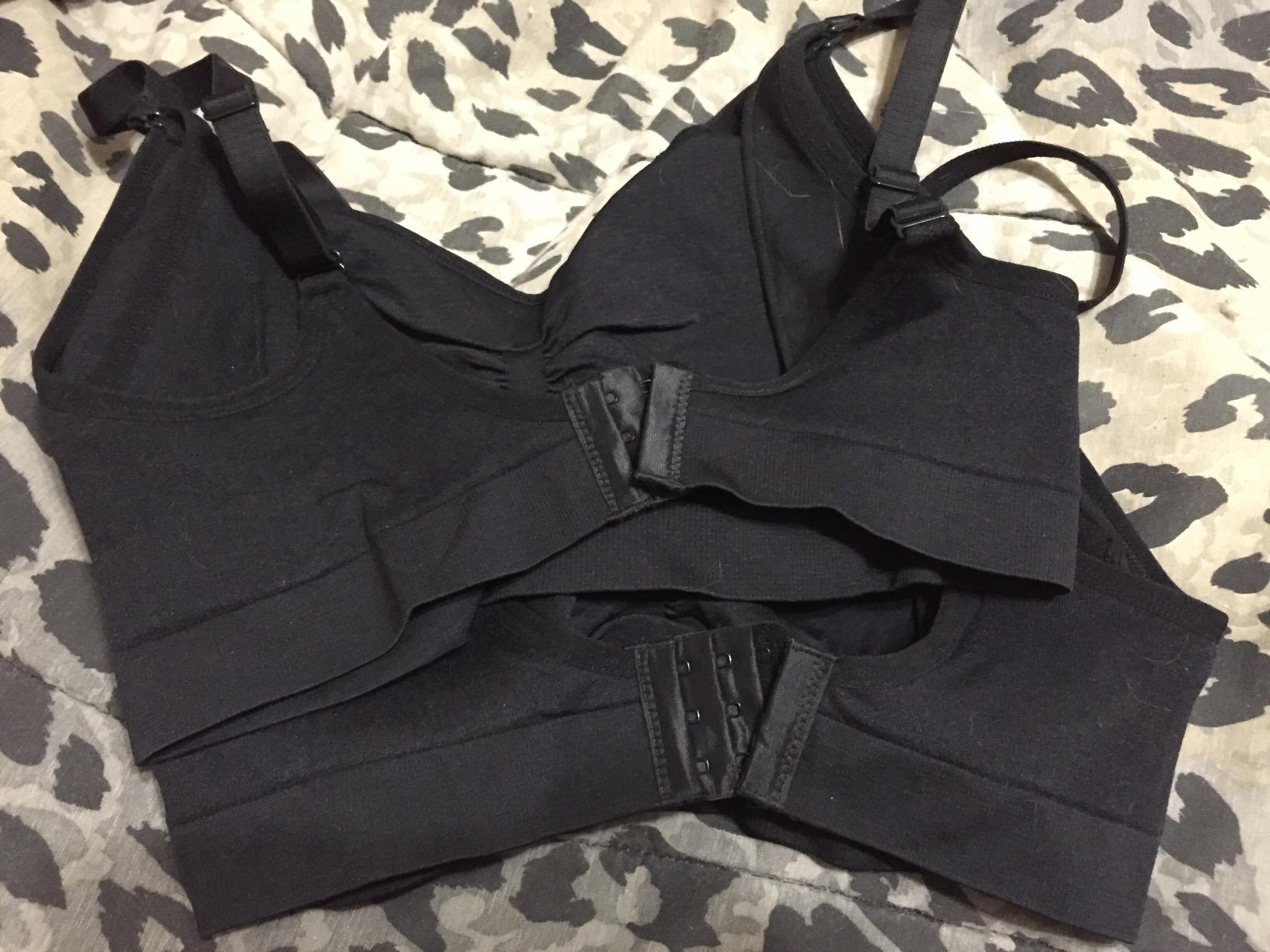 HOFISH ZipPum Bra, Hands-Free Pumping & Nursing Bra, Dual-Zip Adjustable Non-Stretch Prevents Bottle Drop customer photo 2