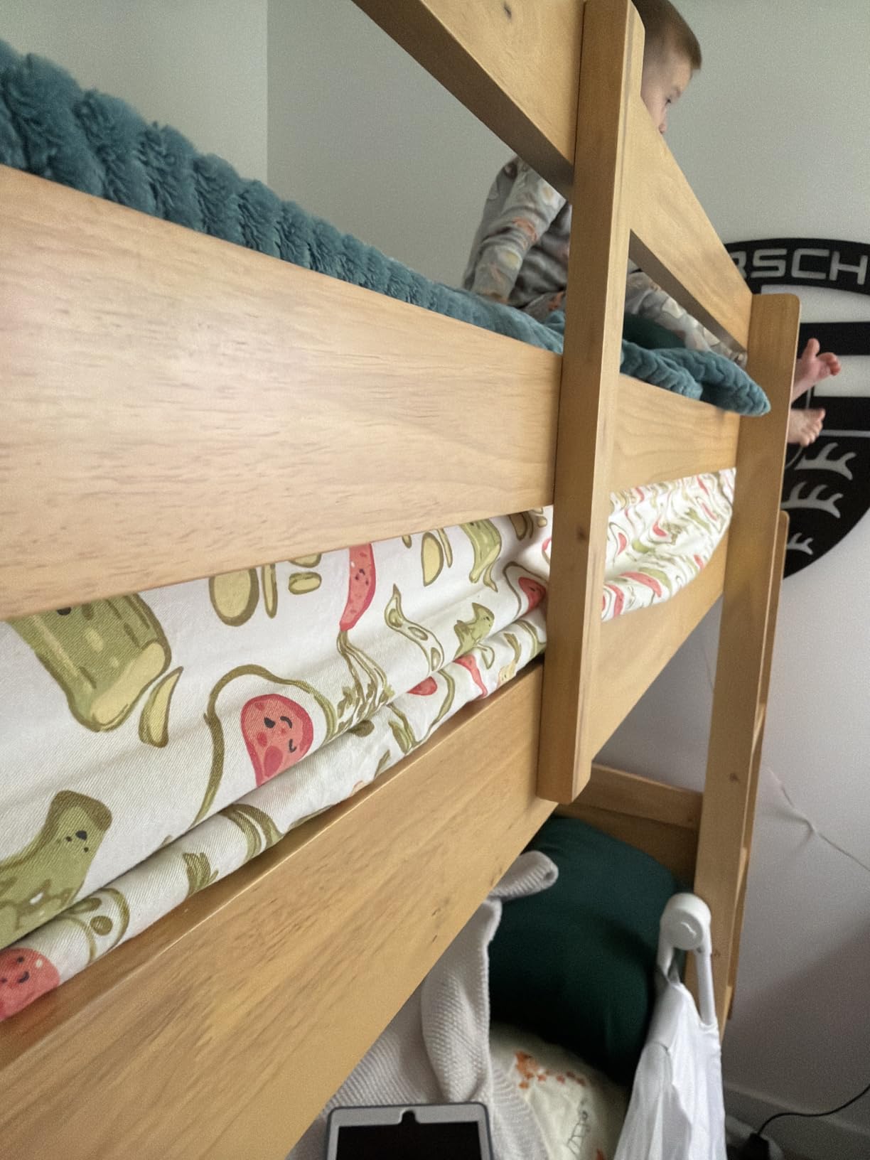 AMERLIFE Bunk Bed Twin Over Twin with Storage Drawers, Solid Wood 2-in-1 Convertible Loft Bed with Ladders, Toddler Wood Bunk Bed for Kids and Teens Bedroom Small Space, Grey customer photo 2