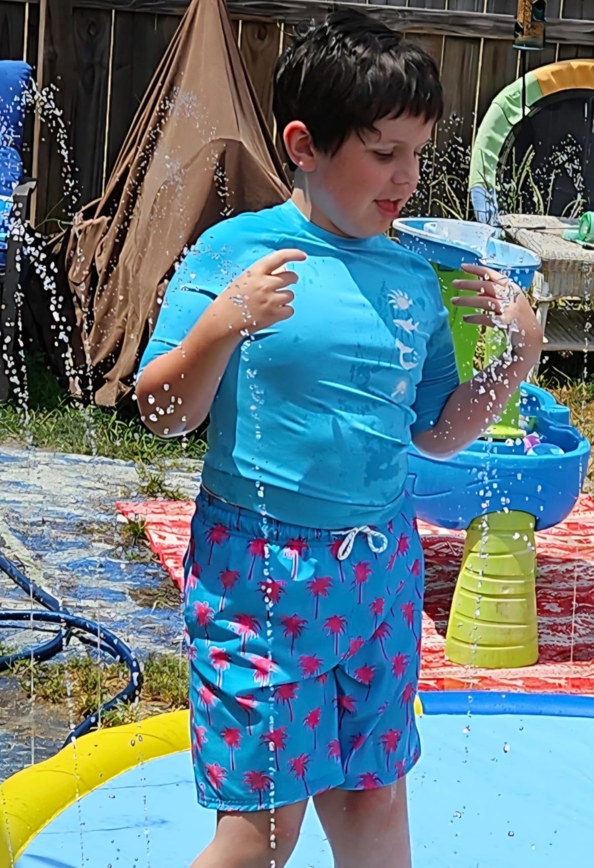17 FT Giant Splash Pad for Dogs, Non-Slip Splash Pads for Toddlers 3+, Heavy Duty Thickened Sprinkler Pool Summer Outdoor Water Toys customer photo 2