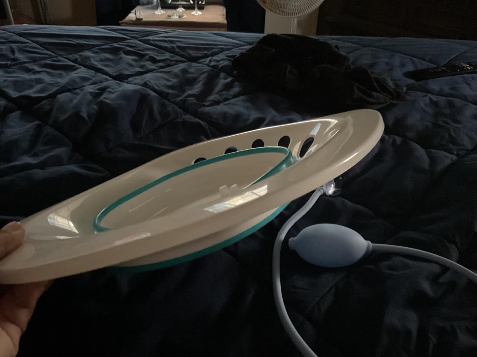 Electric Sitz Bath for Toilet Seat, Hemorrhoids and Postpartum Care - Yoni Steam Seat - Perineal Soaking, Collapsible, Wide Seat, Deeper Bowl - Use w/Sitz Bath Salt - Forest Green customer photo 2