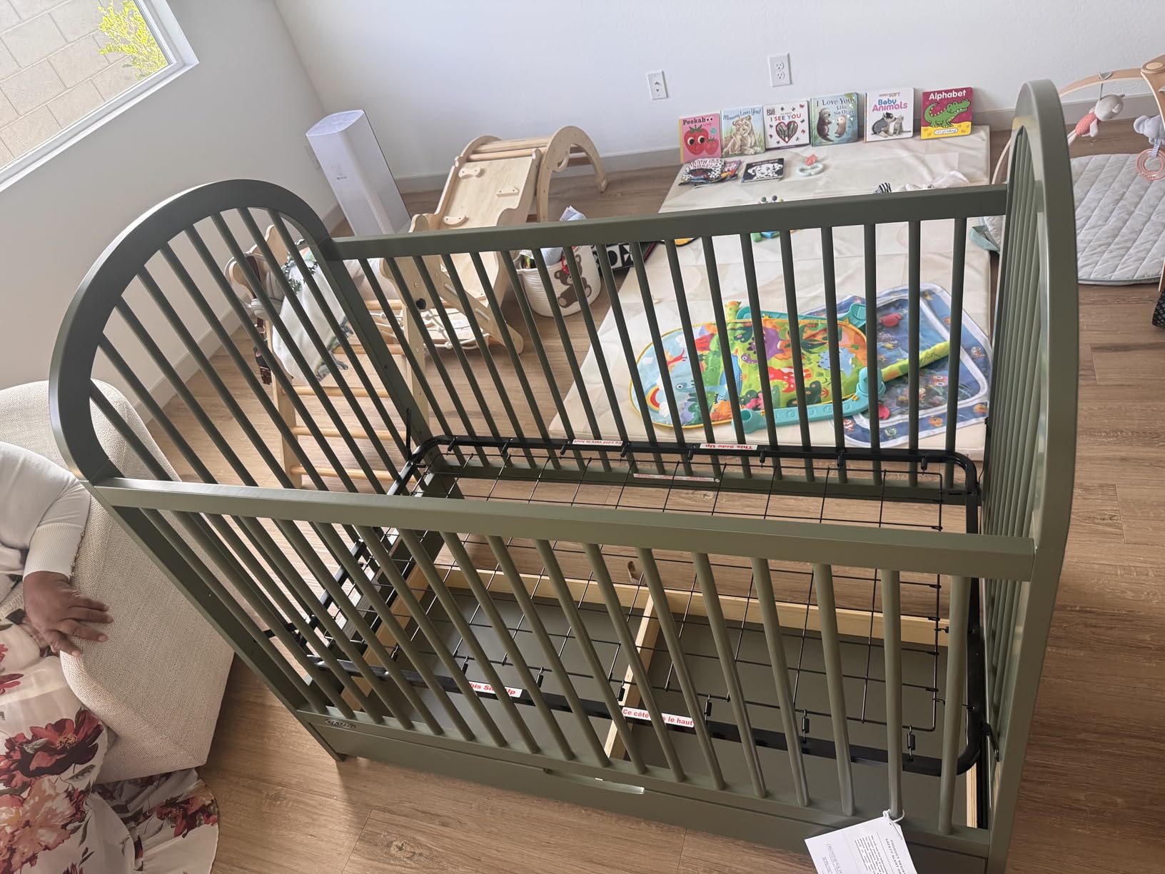 Graco Olivia 3-in-1 Convertible Crib with Drawer - Converts from Baby Crib to Toddler Bed and Daybed, GREENGUARD Gold Certified, Baby Safety Alliance Verified, Easy Assembly (Driftwood) customer photo 2