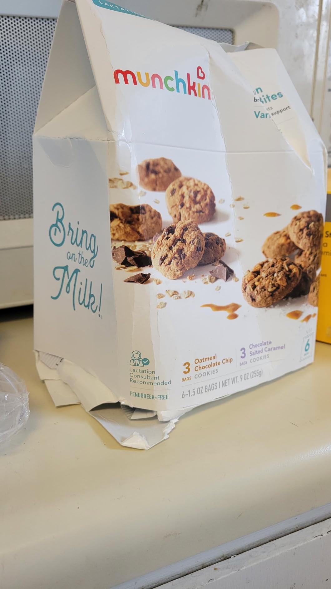 Munchkin Lactation Cookie Bites Variety Pack, Oatmeal Chocolate Chip & Chocolate Salted Caramel Breastfeeding Snacks, 6 Single Serve Pouches customer photo 1