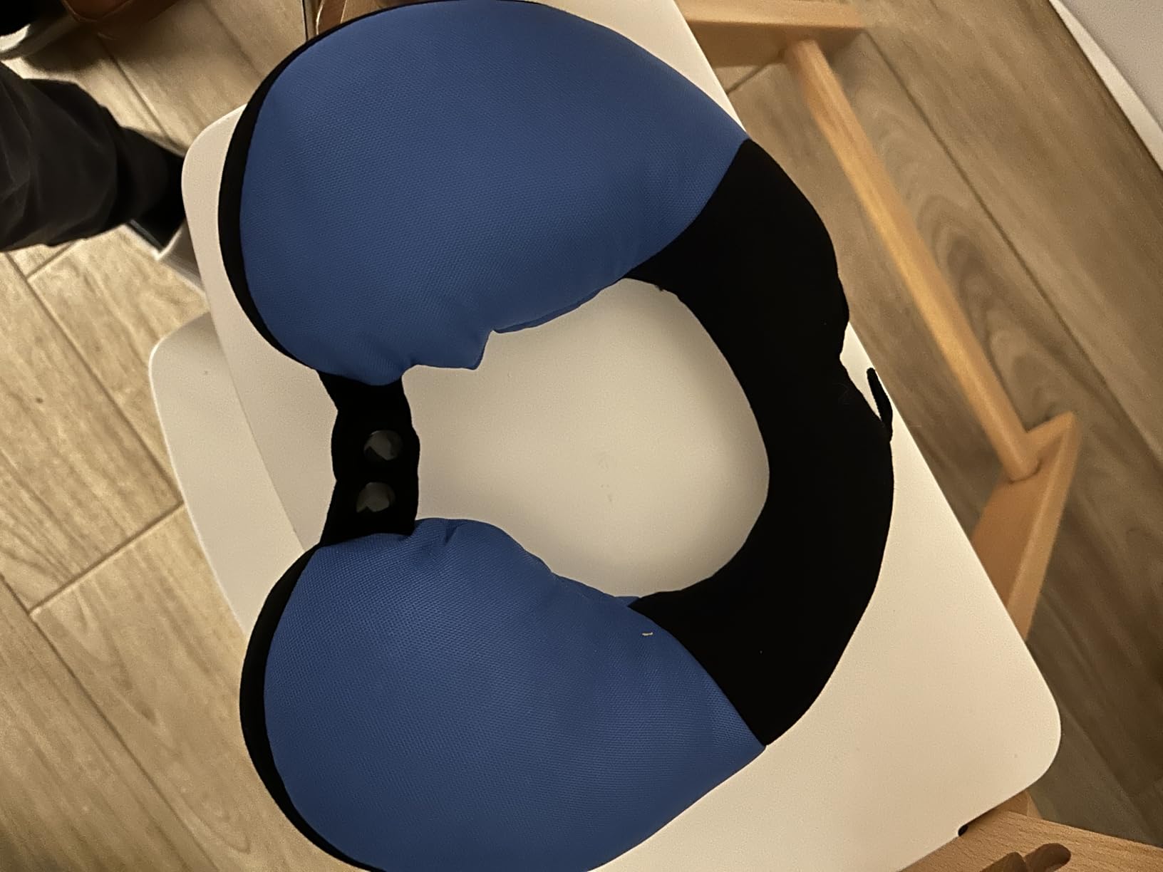 COOLBEBE Kids Travel Neck Pillow, Softly Headrest Travel Pillow for Car & Airplane, Traveling Gifts for Toddler & Children, Haze Blue customer photo 1