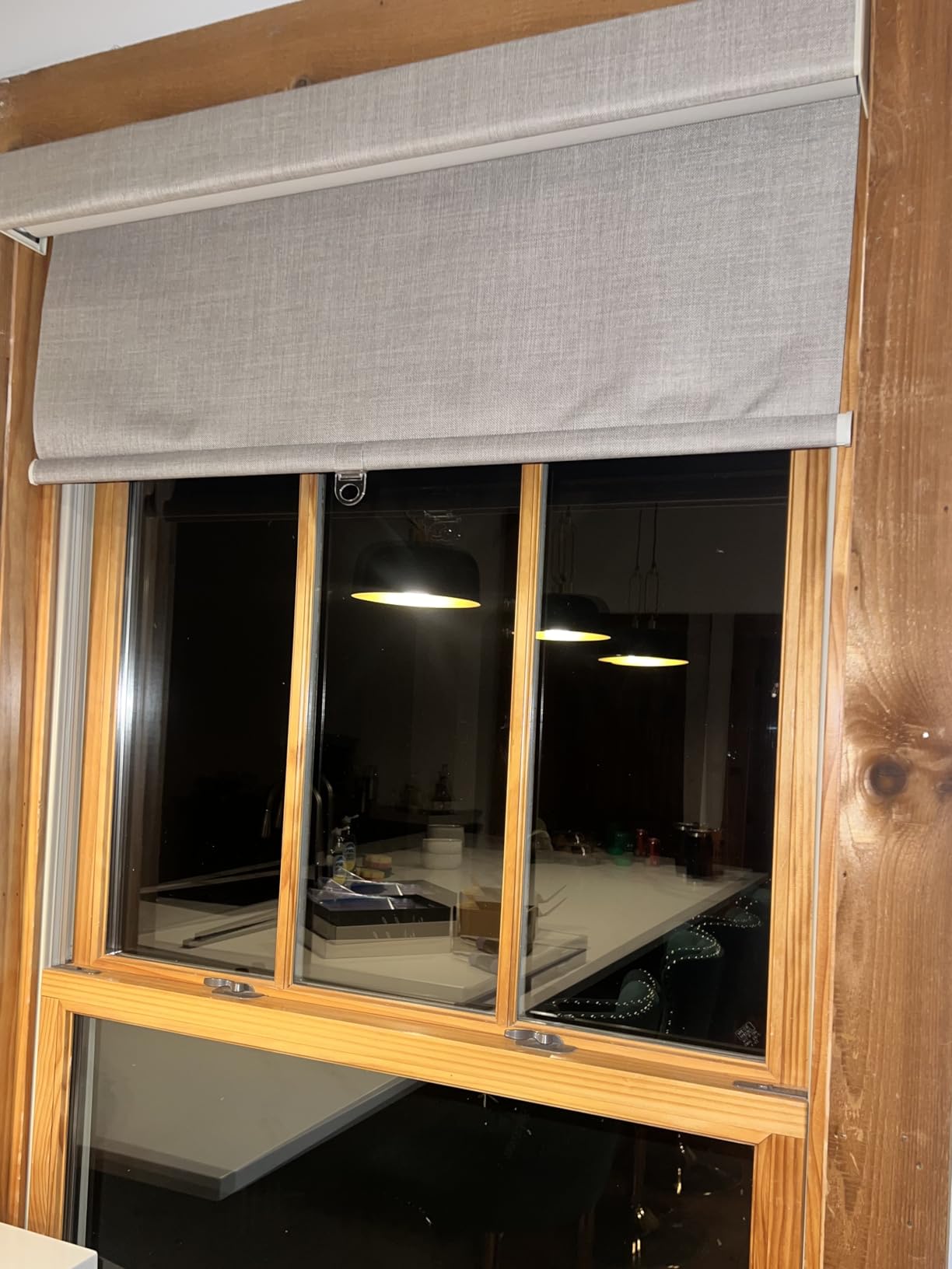 Blackout Roller Shades Cordless Blinds for Windows Free-Stop Thermal Insulated 100% Black Out Linen Roller Shades Blinds with Valance for Bedroom Living Dining Room Home Office Taupe 34