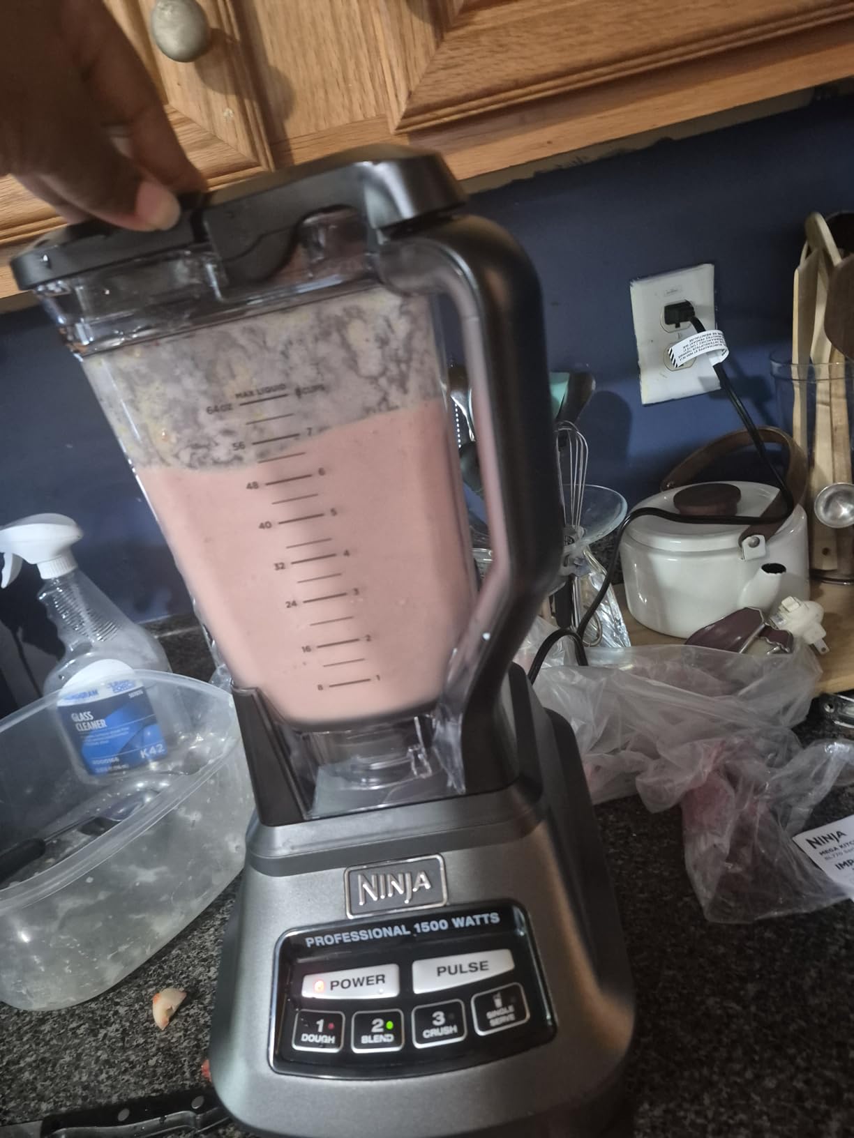 Ninja BlendPro Kitchen System | 72 oz Full-Size Blender, 5-Cup Food Processor & 18 oz To-Go Cup | Total Crushing Tech, Presets for Smoothies, Ice Crush, Purees & Extracts | 1200 Watt | Beige | BO402 customer photo 1