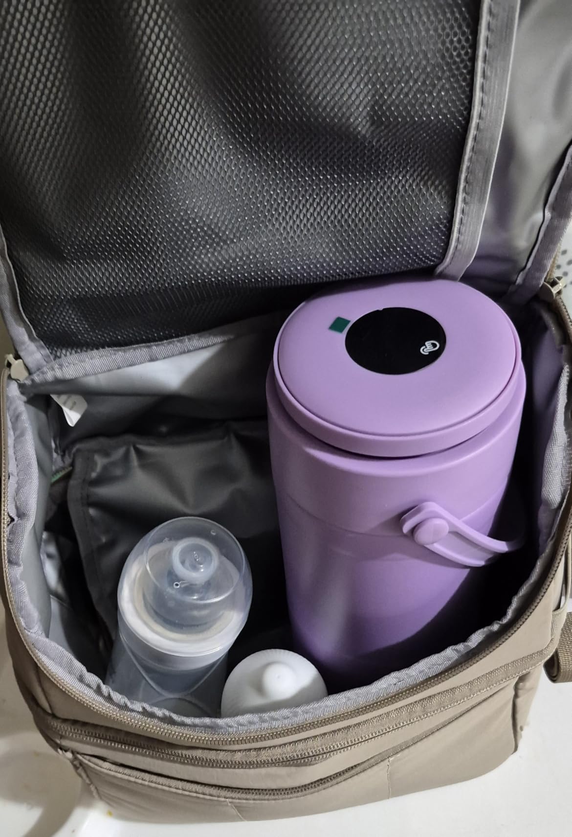 Breastmilk Cooler Bag - Large Capacity 12L & 10-Hour Insulated Bottle Cooler Bag with Detachable Divider for Tall Baby Bottles | Dual Deck Lunch Box for Women | Breast Pump Bags for Work customer photo 1