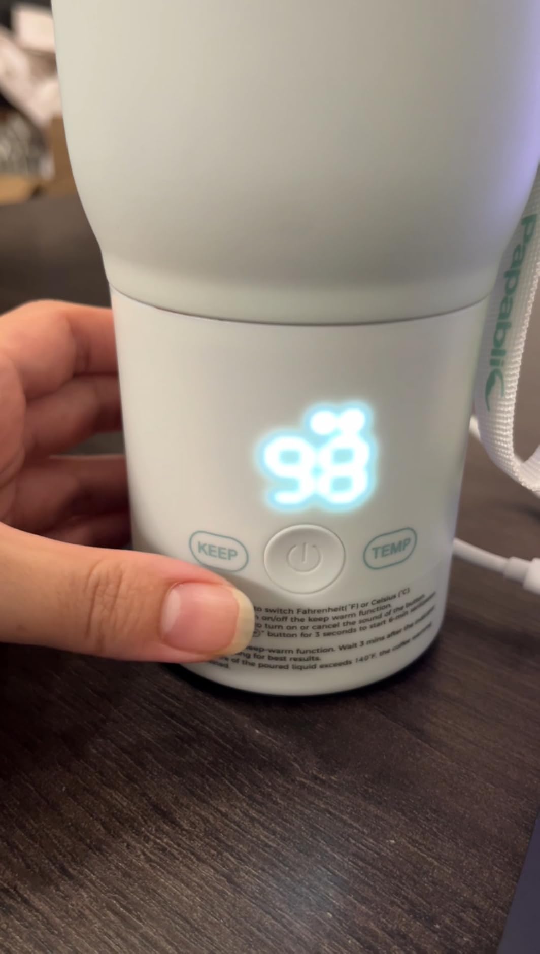 Papablic Pro Portable Bottle Warmer for Travel - 2.5 Min Fast Heating, Built-in Sterilizer, 5 Temp Settings, Baby Milk & Formula Warmer On the Go, Long Battery, Smart Keep Warm customer photo 1