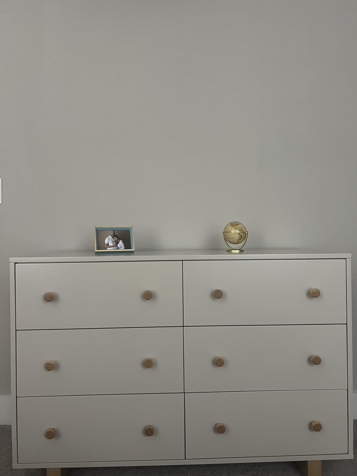 Storkcraft Texas 3 Drawer Chest with Removable Changing Table Topper (Frosted Oat/Driftwood) - GREENGUARD Gold Certified Baby Dresser, Interlocking Drawer System for Nursery & Kids' Bedroom Dresser customer photo 2