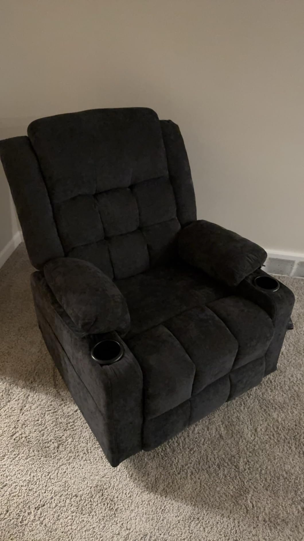 Ketaiyou Power Swivel Rocker Recliner Chair for Adults with Massage and Heat, USB and Type-C Ports, Infinite Position, Electric Glider Reclining Single Sofa Chair for Living Room (Coffee New) customer photo 2