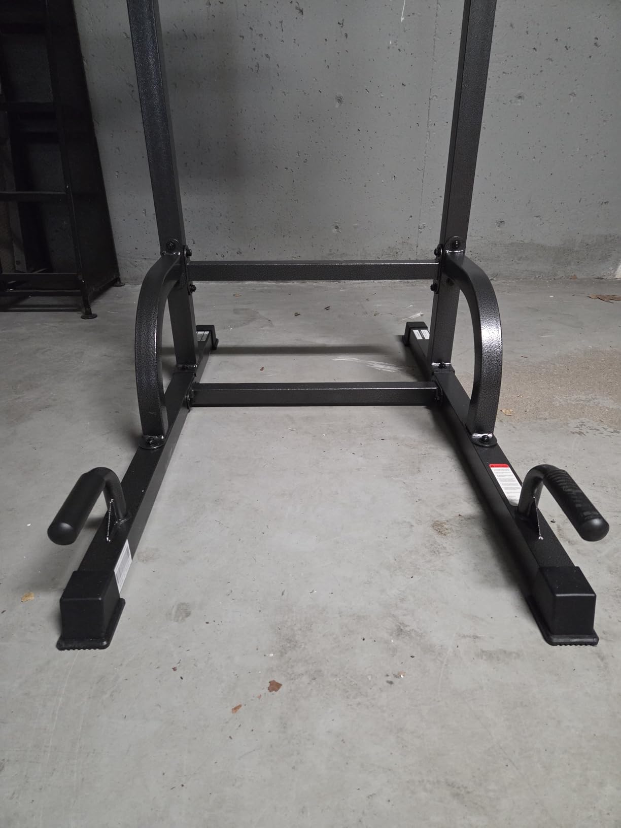Pooboo Power Tower Dip Station Pull Up Bar for Fitness Home Gym Workout, 450 Pounds Multi-Function Adjustable Height Fitness Strength Training Exercise Equipment, with Power Elastic Ropes customer photo 1