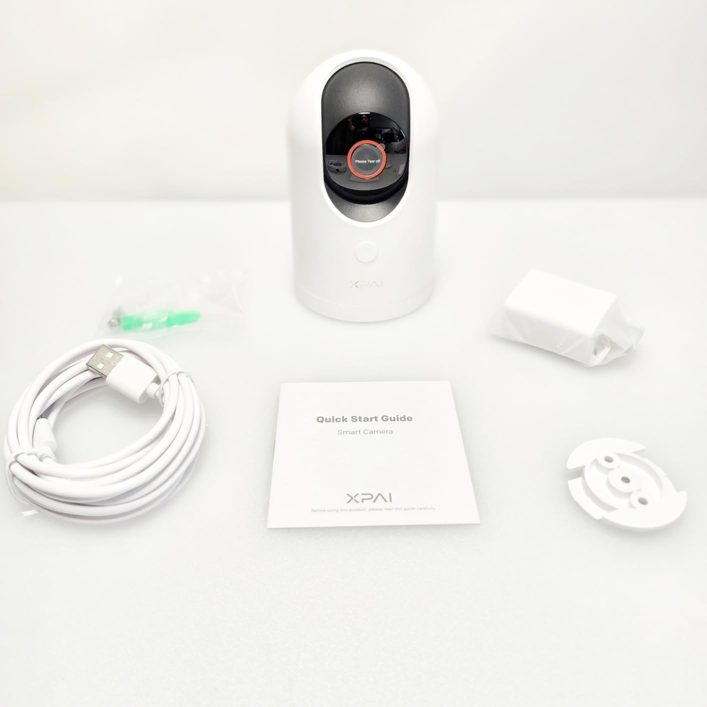 4K UHD Indoor Camera, 64G Built-in Storage No Subscription,Pet Camera Indoor with Phone App,Work as Baby Monitor/Cat/Dog Camera,360°Pan&Tilt,Two-Way Talk,Privacy Mode,AI Tracking/Detection customer photo 1