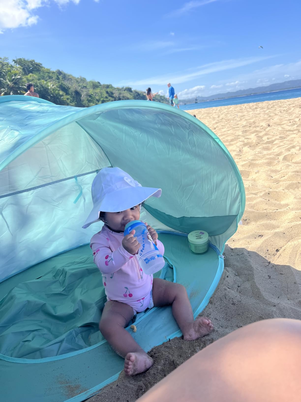 Baby Beach Tent with Pool, Pop Up Sun Shelter UPF 50+ UV Protection for Infant Toddlers, Portable Shade Tent with Carry Bag for Beach Outdoor Travel customer photo 1