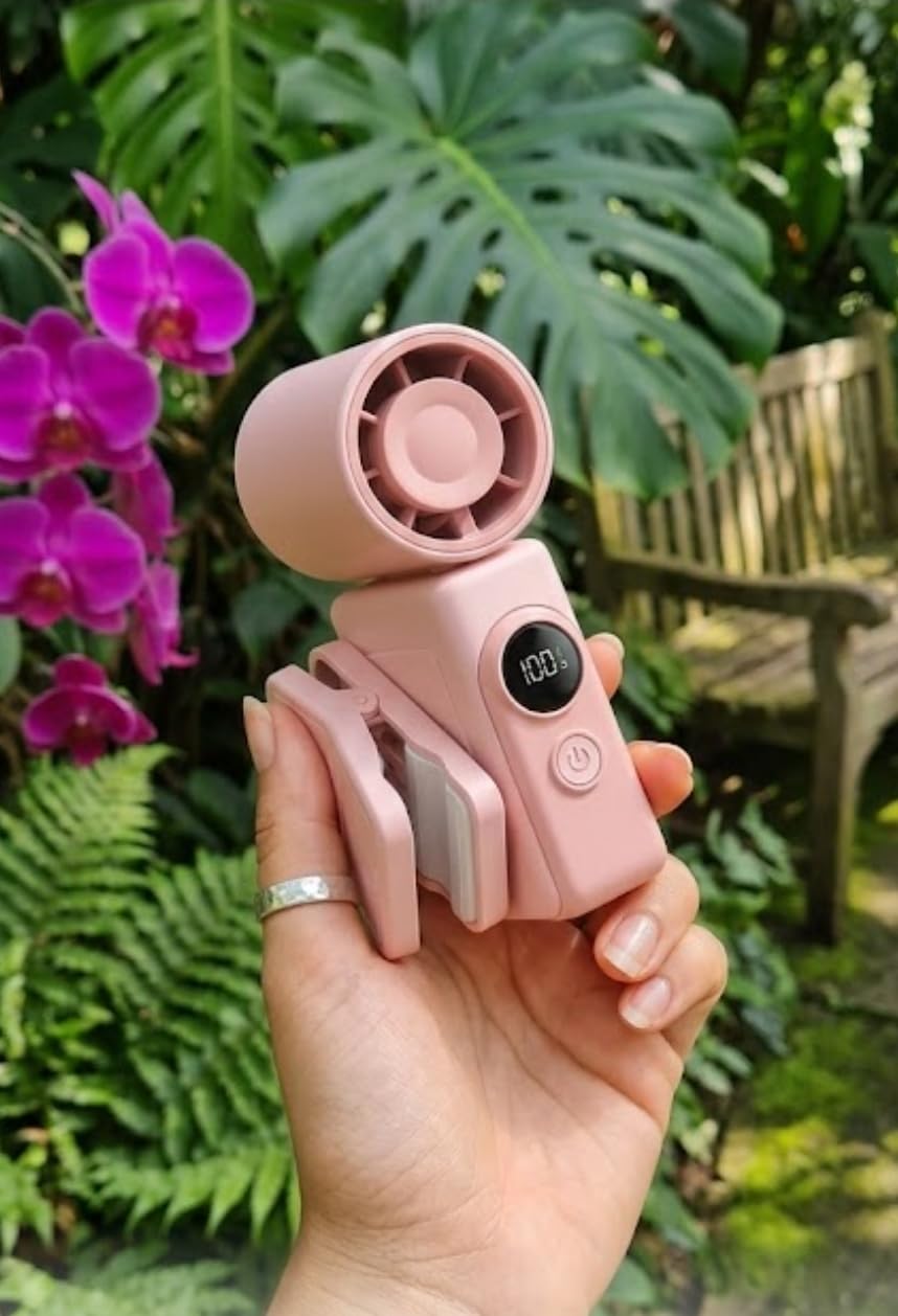 Hotsales Clip-On Portable Fan, 13500 RPM Rechargeable Handheld Mini Fan with LED Display, 360° Rotating Detachable Clip, Stroller Fan for Baby, Compact Travel Essentials/Lash, Summer Gifts for Women customer photo 1