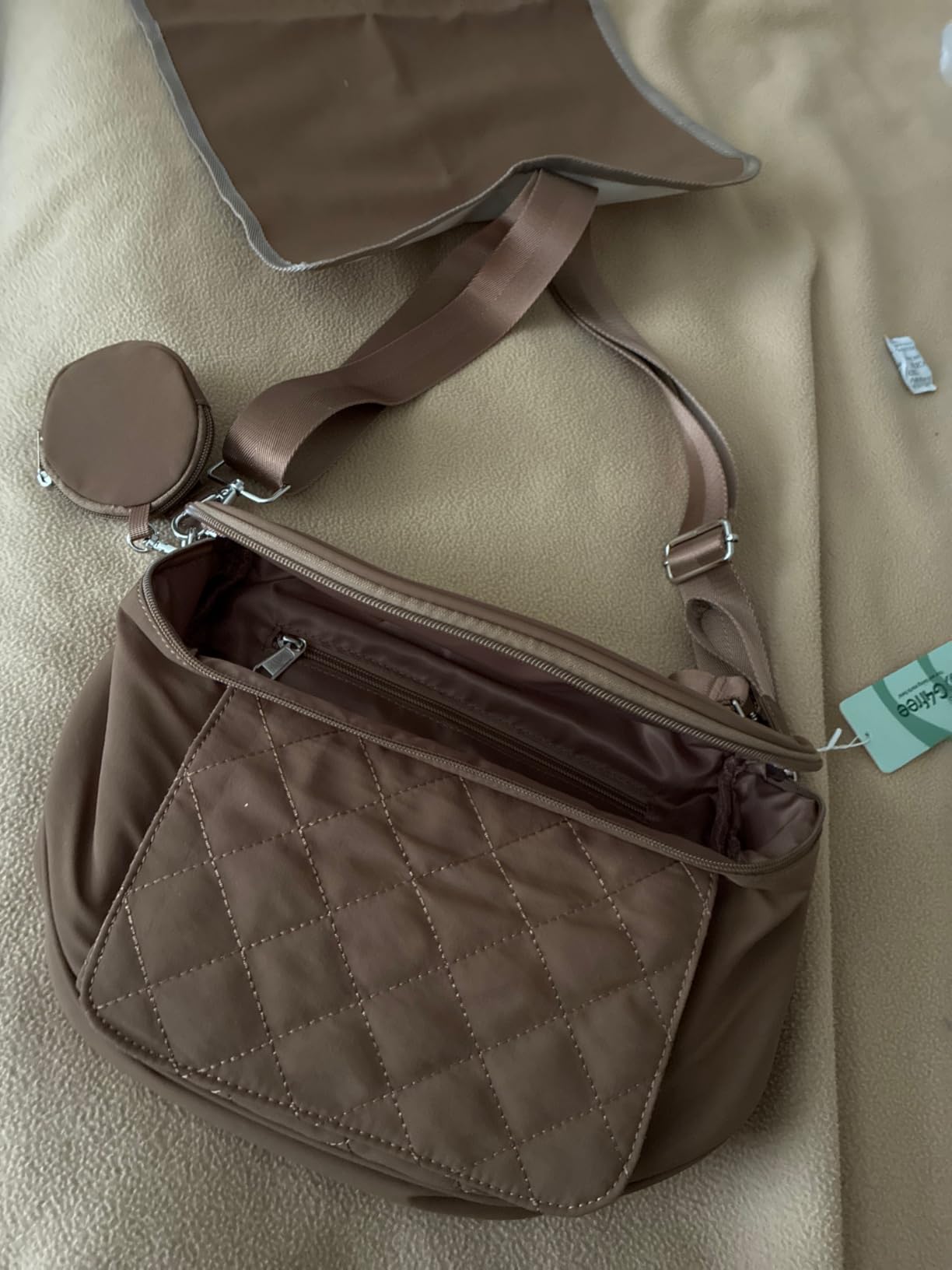 G4Free Small Diaper Bag with Portable Changing Pad Nylon Crossbody Purse customer photo 1