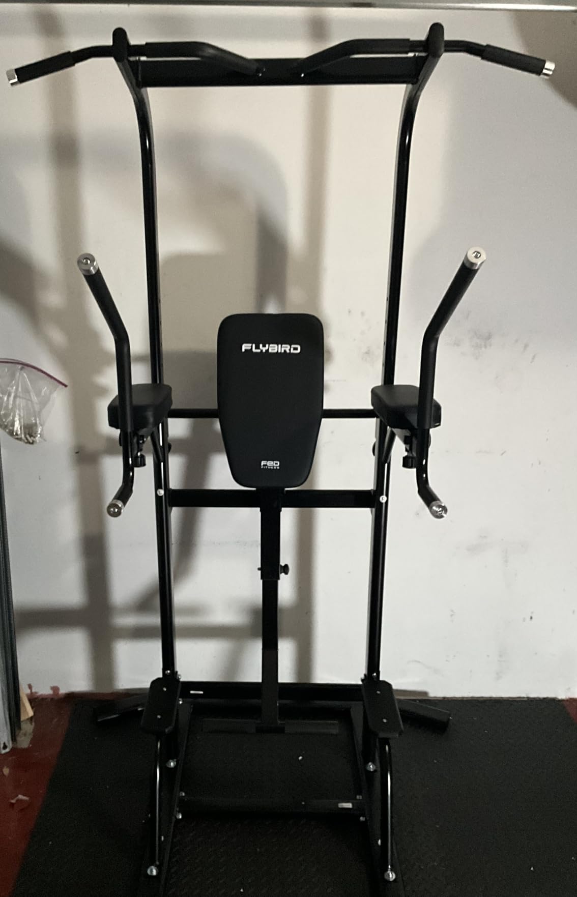 FLYBIRD Heavy Duty Power Tower, Light Commercial Grade Steel Frame, 800 LBS Weight Capacity, Multi-Function Pull Up Bar & Dip Station with Assisted Leg Raise, Home Gym Gear for Back and Core Workout customer photo 1
