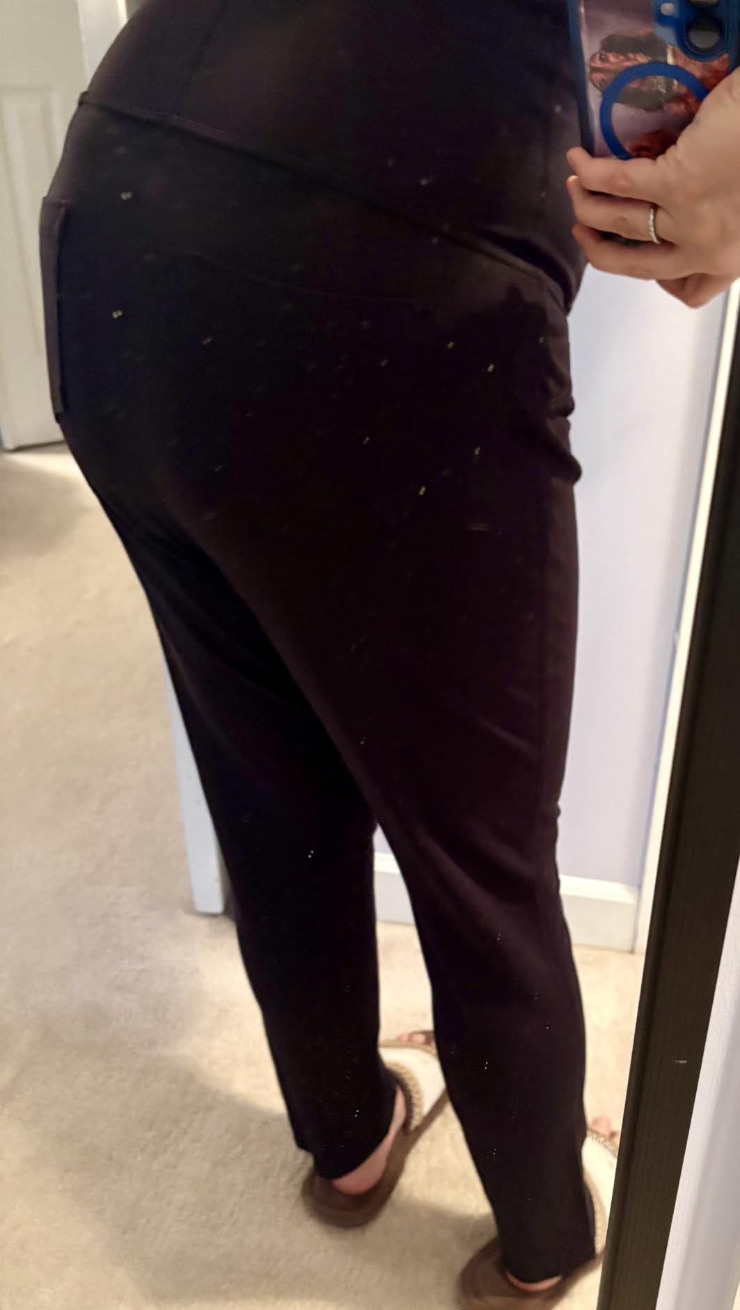 Ingrid & Isabel Everyday Maternity Ponte Pant - Over Belly Support Panel, Structured Pull-On Dress Pants for Women customer photo 1