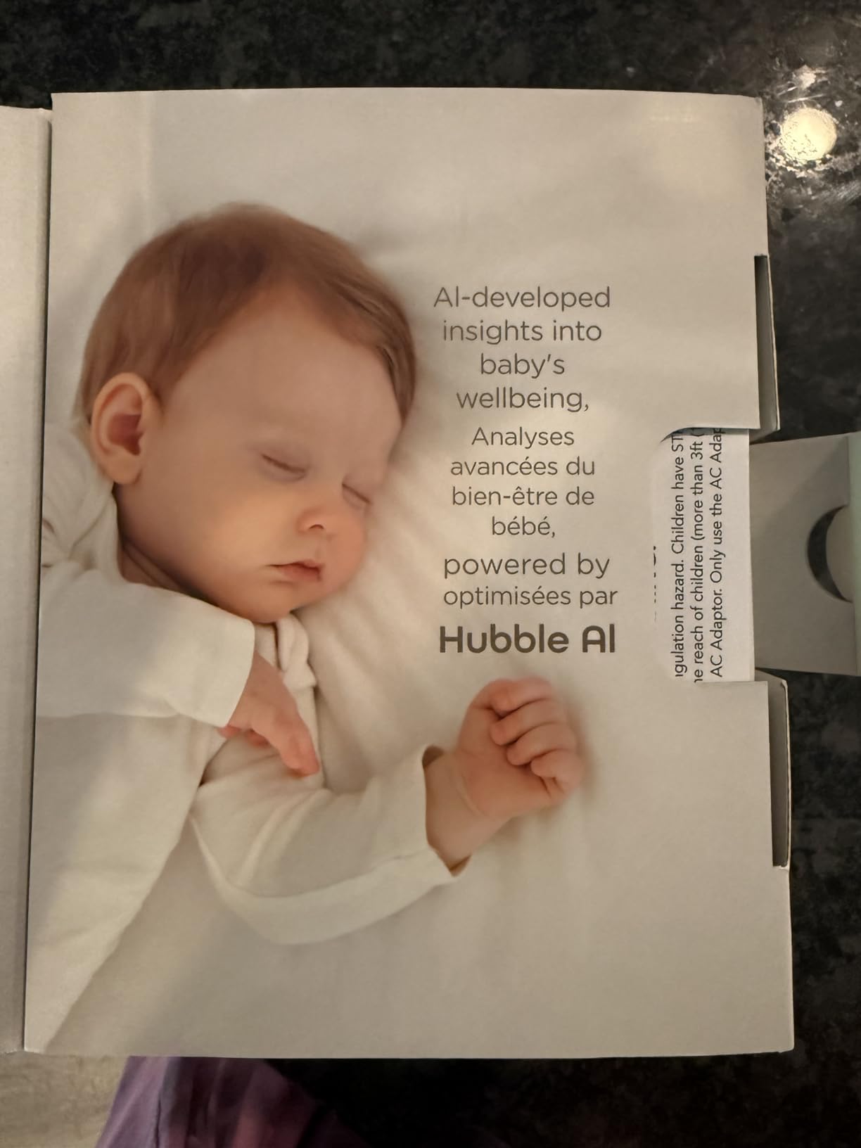 Hubble Connected AI Vision 5-in-1 2K UHD Baby Monitor with AI Alerts, True Cry Detection, Sleep Insights, Nightlight & Smart Soother, Flexible Mount, Dual-Band Wi-Fi (5 & 2.4 GHz) customer photo 1