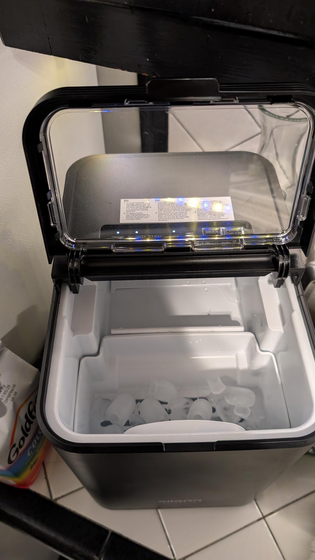 Silonn Nugget Ice Maker Countertop, Ice Basket with Handle, Quiet Operation & Self Cleaning Ice Machine, Chewable Ice, 33 lbs/24H, Portable Pellet Ice Maker with Scoop for Home, Kitchen and Office customer photo 1