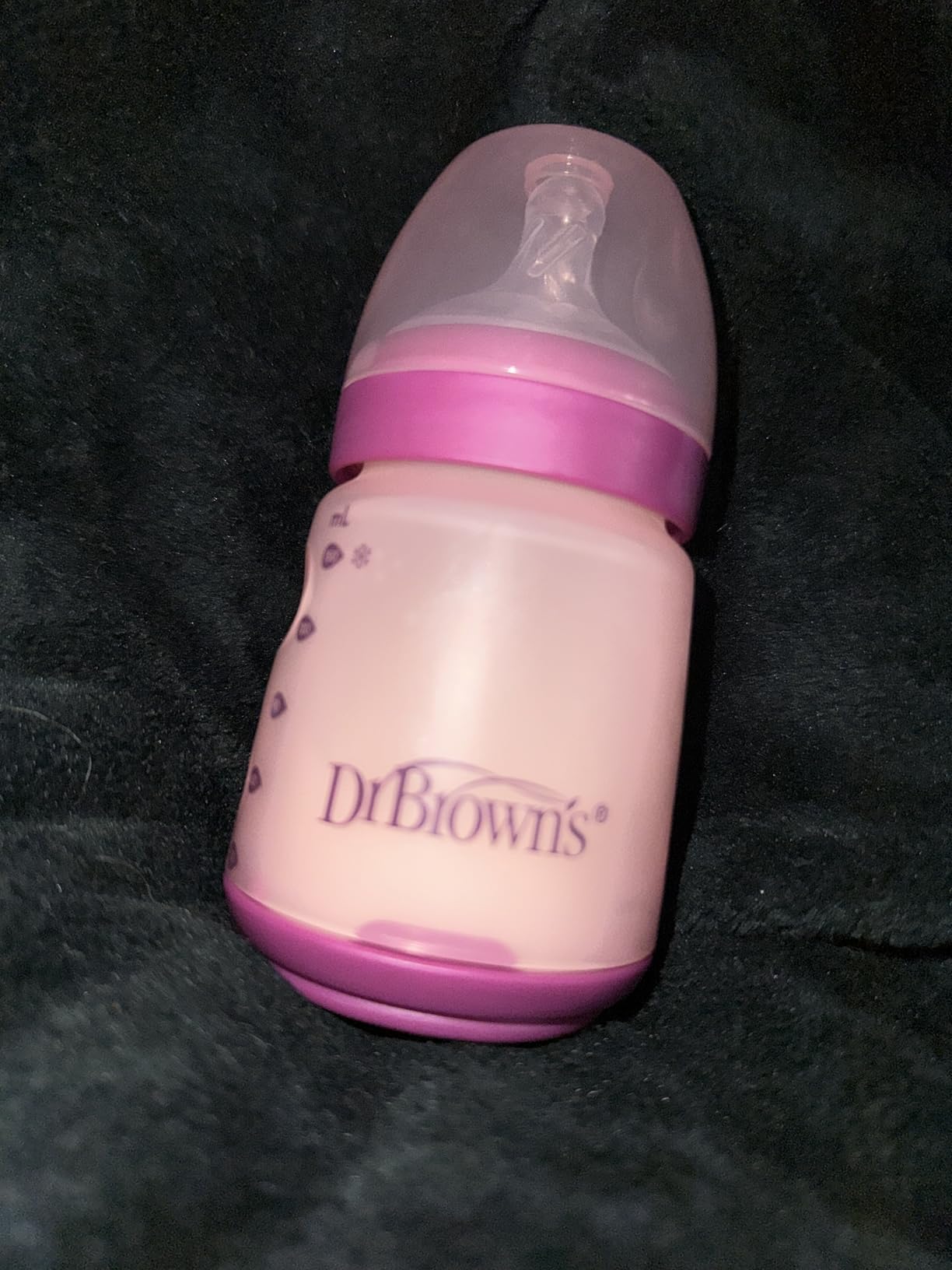Dr. Brown's Silicone Baby Bottle with Collapsible Insert Designed to Reduce Colic, 5 oz with Wide-Neck Level 1 Slow Flow Nipple, 0m+, Blue, 4-Pack customer photo 1