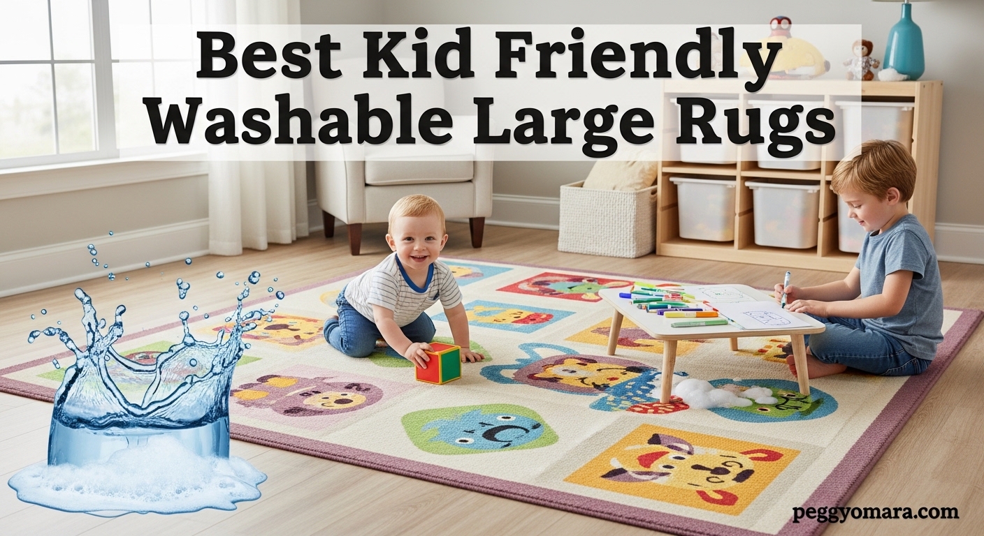Best Kid Friendly Washable Large Rugs