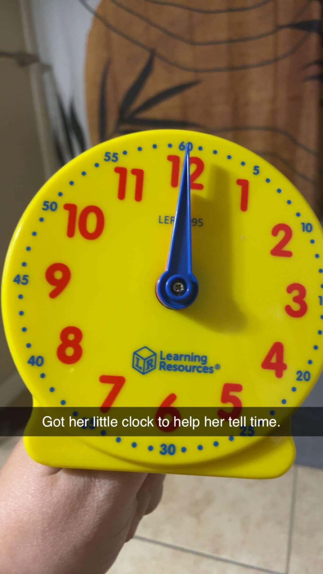 Learning Resources Big Time Student Clock, Teaching & Demonstration Clock, Develops Time and Early Math Skills, Ages 5+, Clock for Learning, 12 Hour customer photo 1