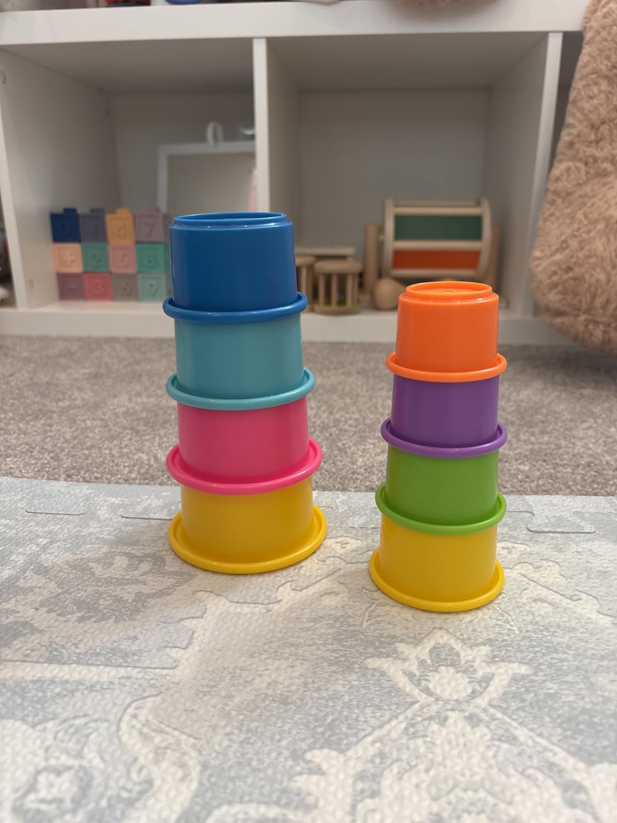 The First Years Stack & Count Stacking Cups - Colorful Baby Stacking Water Toys Set - Stackable Cups for Learning - Baby Bath Toys - Toddler Water Table Toys - 8 Count customer photo 2
