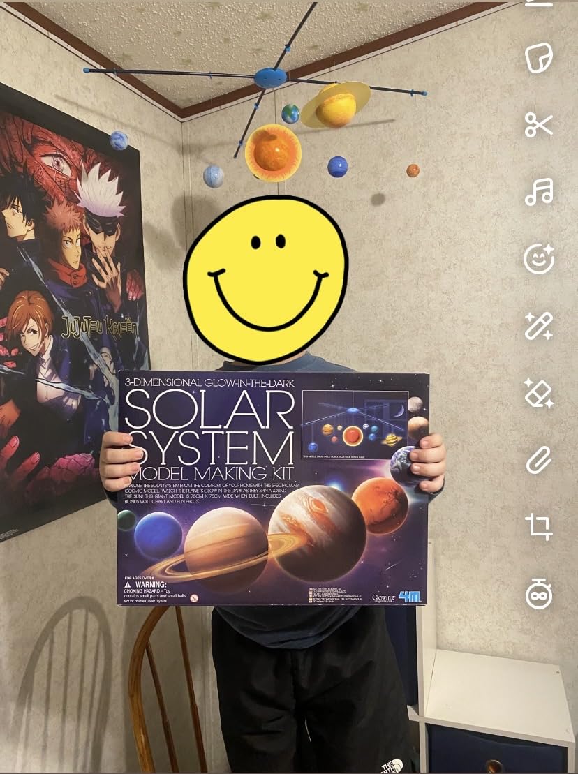 4M 3D Glow-in-the-Dark Solar System Mobile Making Kit - DIY Science Astronomy Learning Stem Toys Educational Gift for Kids & Teens, Girls & Boys customer photo 1
