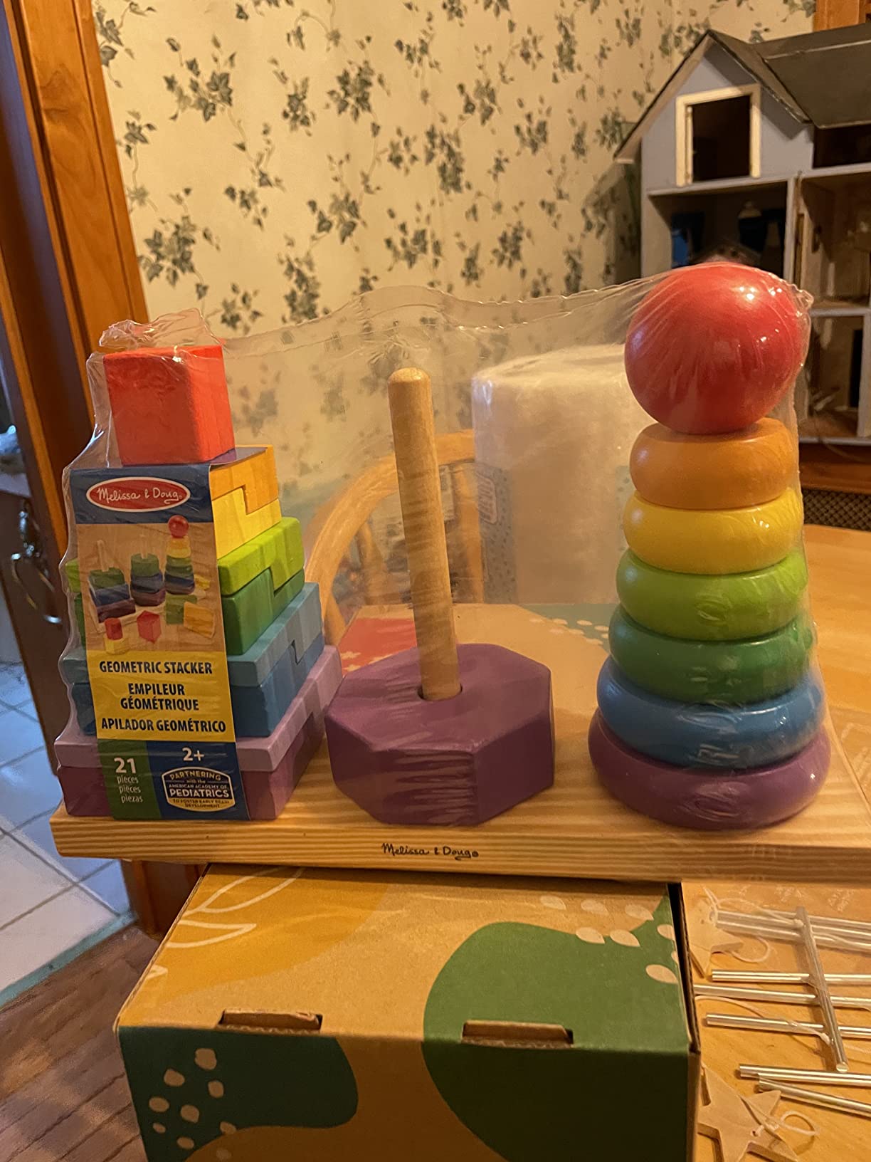 Melissa & Doug Geometric Stacker - Wooden Educational Toy, 25 count (pack of 1) customer photo 2
