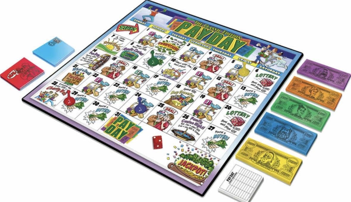 Winning Moves The Game of Pay Day, Make & Spend Money for Fun Games USA | Popular 1970's Artwork, Make and Spend Money for Fun, 2-4 Players, Ages 8+ customer photo 1