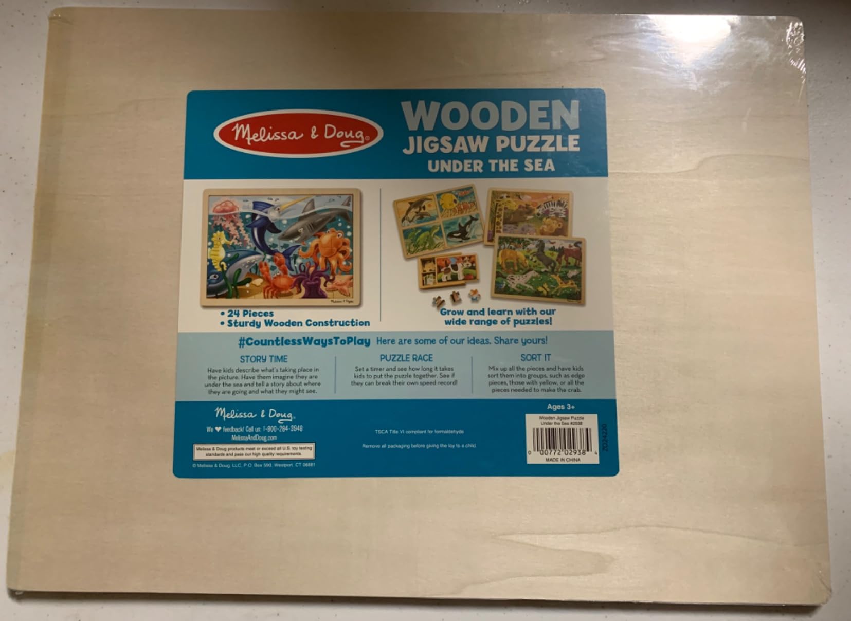 Melissa & Doug Under The Sea Ocean Animals Wooden Jigsaw Puzzle with Storage Tray (24 pcs) customer photo 2