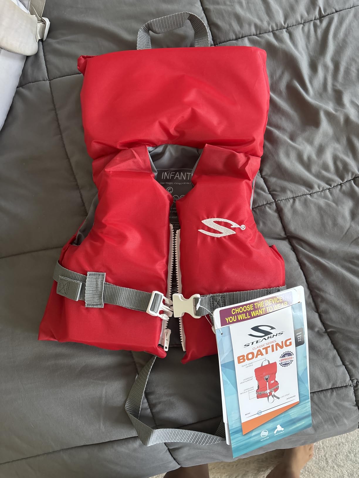 Stearns Infant Life Vest, USCG Approved Type III Life Jacket for Babies & Kids Under 30lbs, Youth PFD for Boat, Beach, Pool, & More customer photo 1
