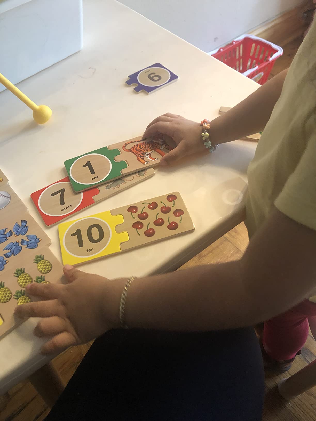 Melissa & Doug Self-Correcting Wooden Number Puzzles with Storage Box (40 pcs) customer photo 2