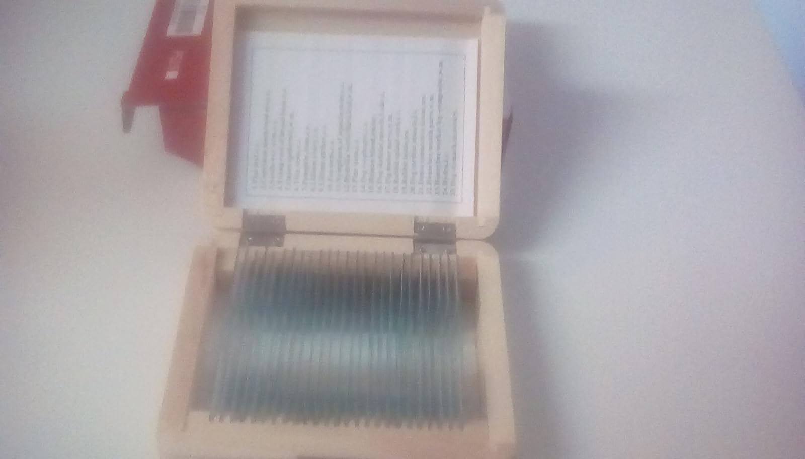 AmScope PS25 Prepared Microscope Slide Set for Basic Biological Science Education, 25 Slides, Includes Fitted Wooden Case Brown customer photo 2