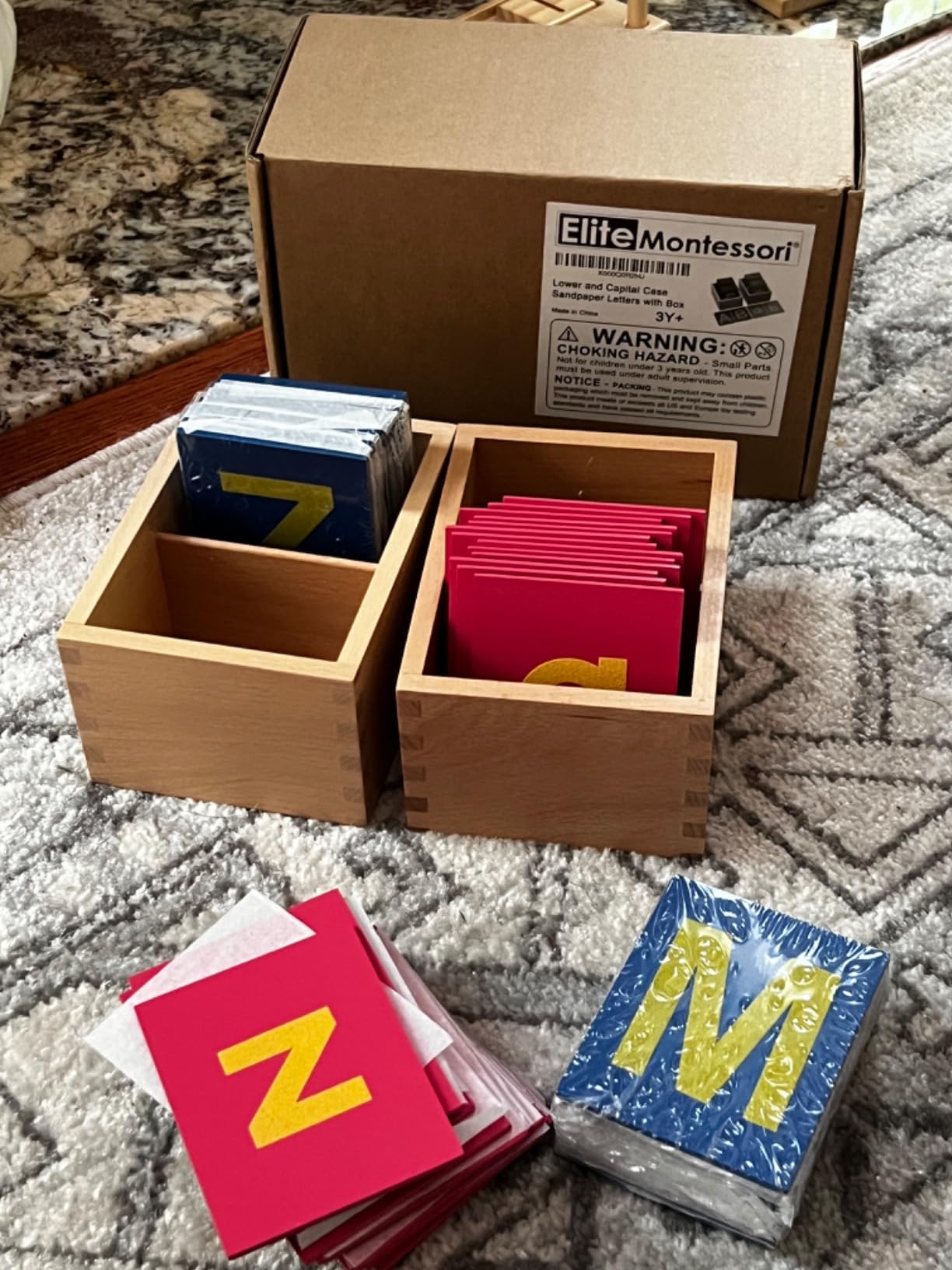 Elite Montessori Lower and Capital Case Sandpaper Letters with Boxes customer photo 1