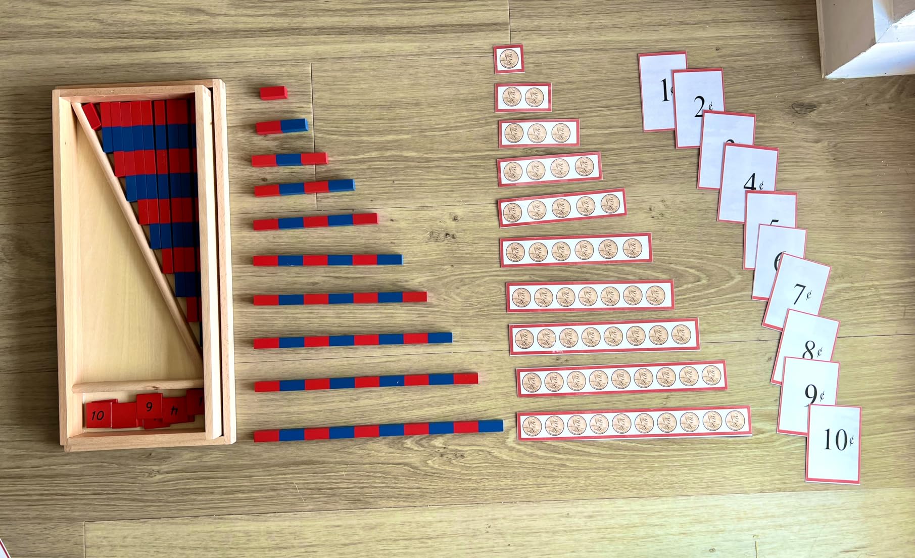 Montessori Small Number Numerical Rods with Number Tiles customer photo 1