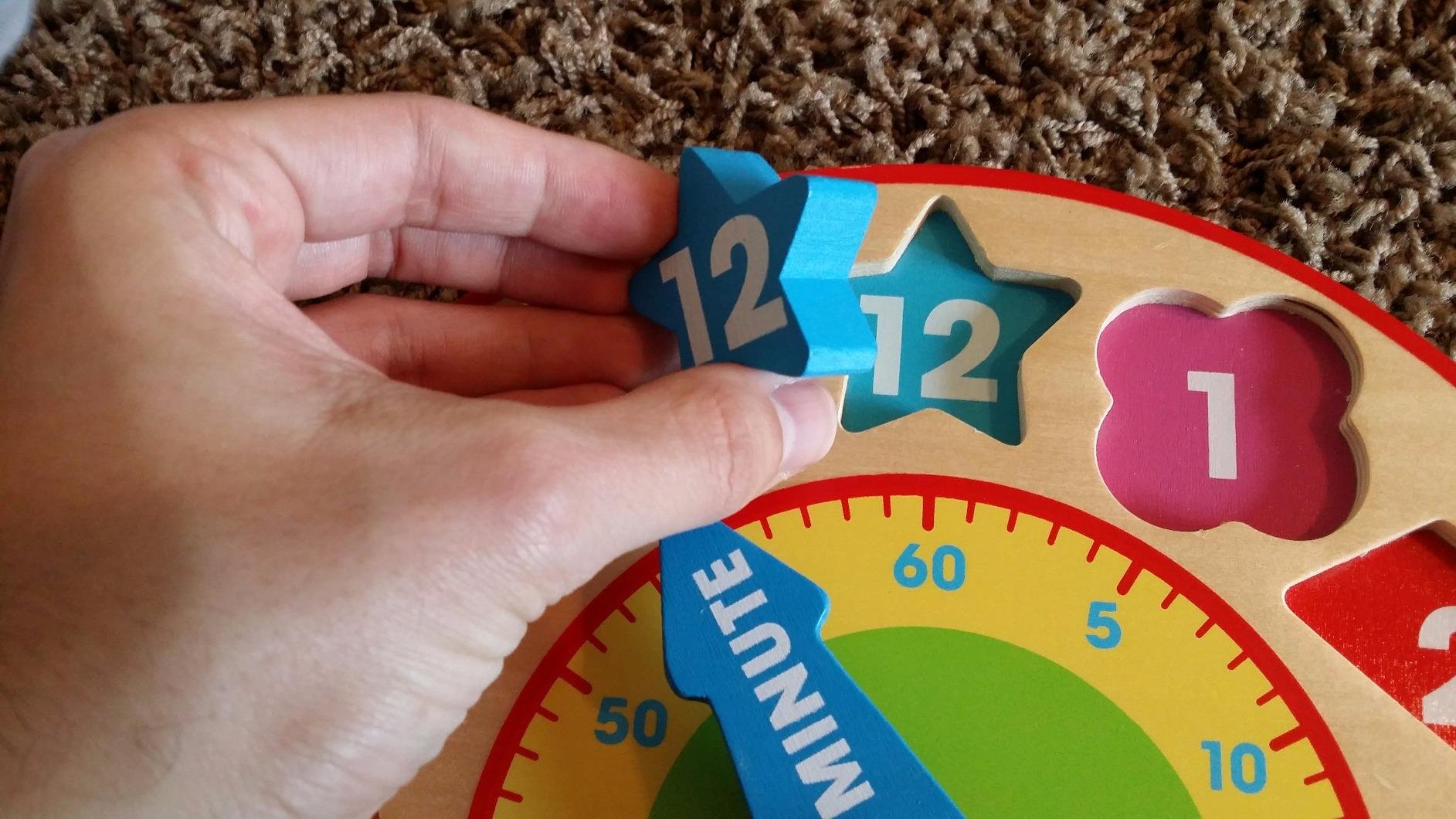 Melissa & Doug Shape Sorting Clock - Wooden Educational Toy customer photo 1