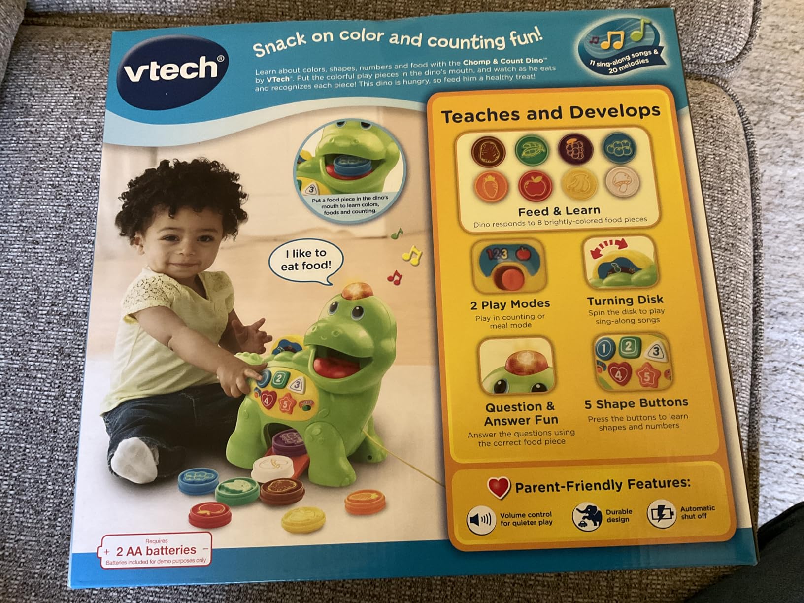 VTech Chomp and Count Dino, Green customer photo 1