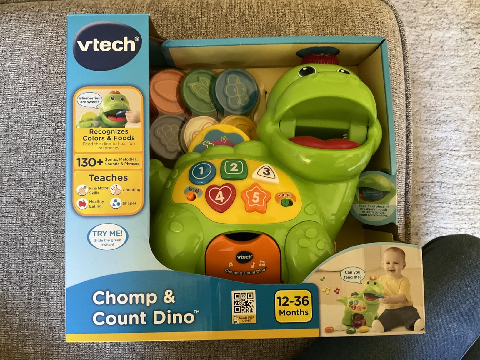 VTech Chomp and Count Dino, Green customer photo 2