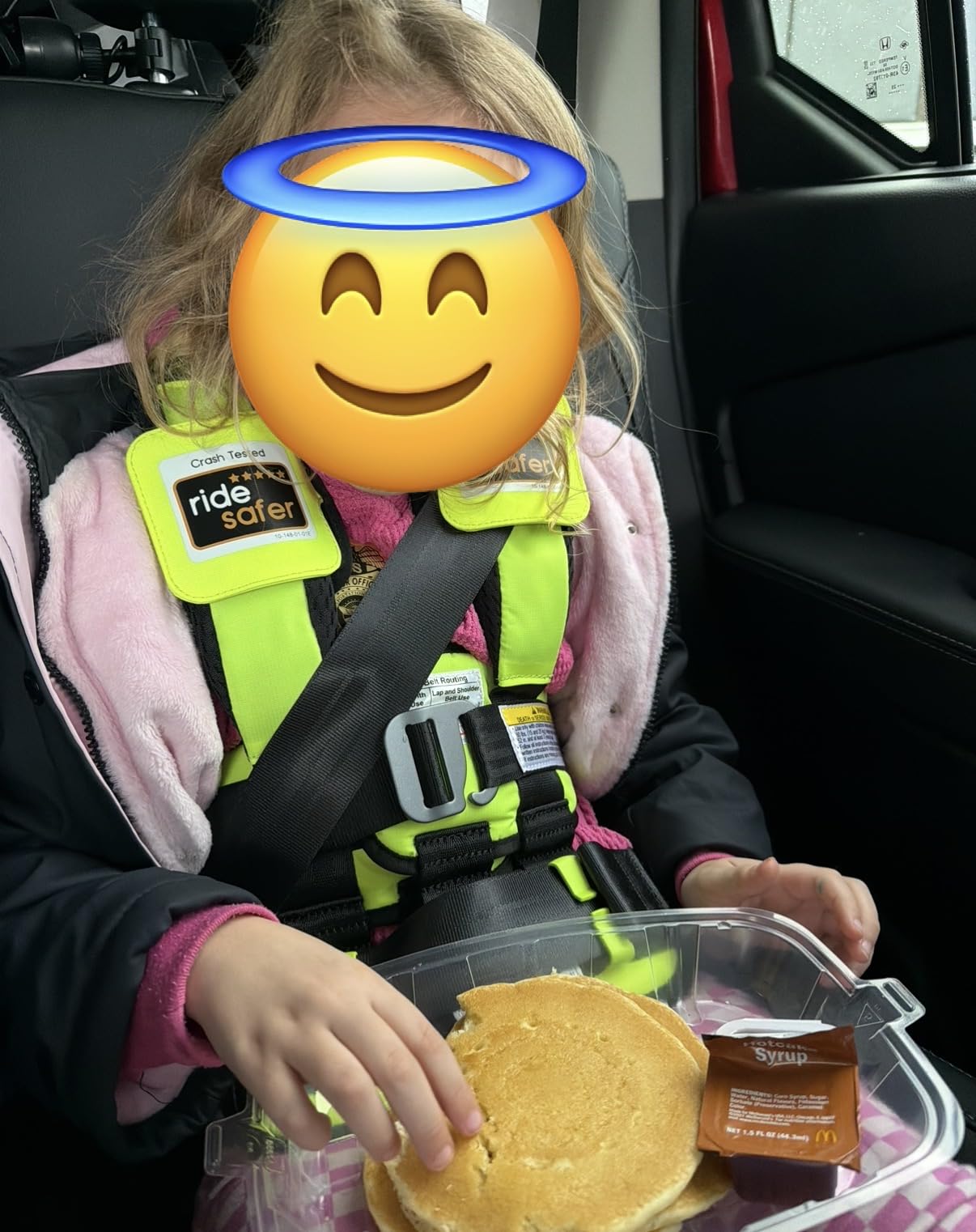 RideSafer Gen 5 - Extra Small (XS) Black, Lightweight, Compact, Portable Car Seat, 2+ years; 26.5-40 lb - Perfect for Travel and Everyday Child Safety customer photo 1
