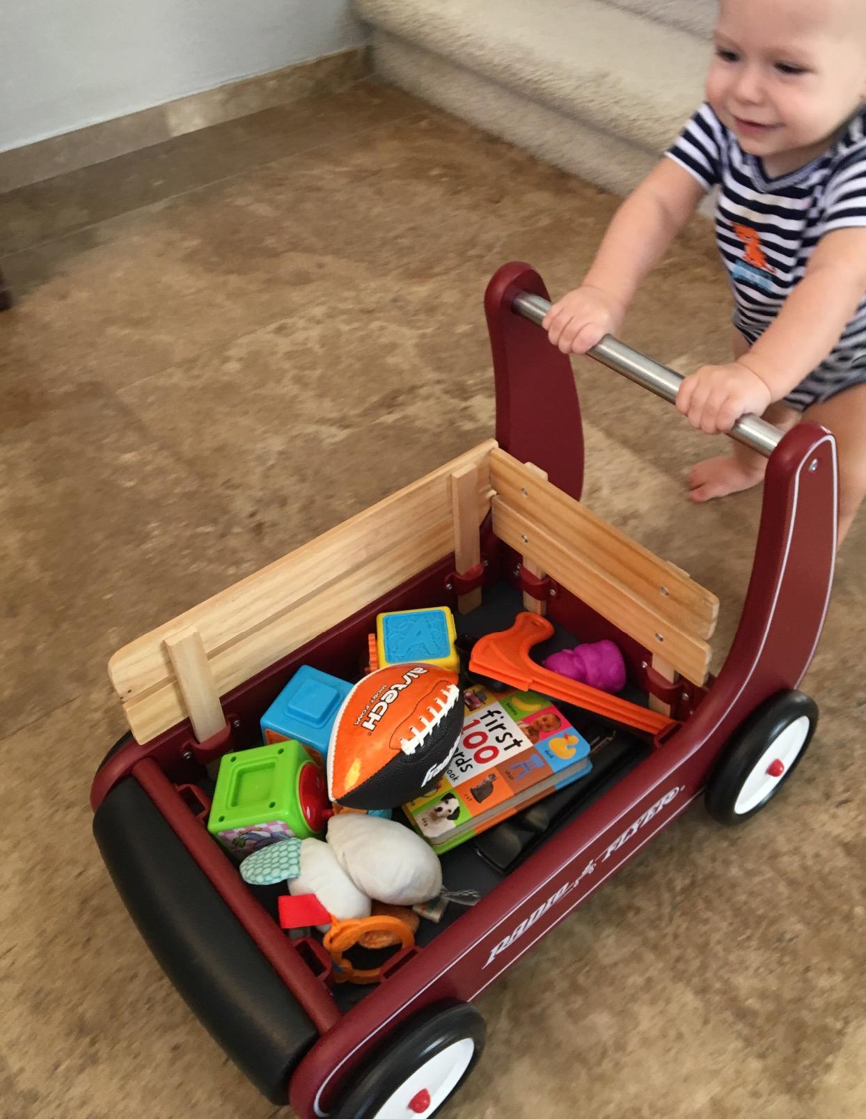 Radio Flyer Classic Walker Wagon, Red, for Kids 1-4 Years Old, Resistance Clickers to Control Speed, Baby Push Walker with Furniture Bumper, for Indoor Play customer photo 2