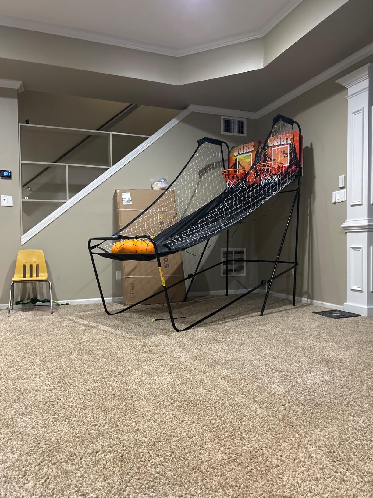 Hathaway Sure Shot 81-in Dual Basketball Arcade Game for Game Room - LED Scoring, Foldable Indoor Design, Steel Frame, 8 Game Modes, Pump & Dual Hoops customer photo 2