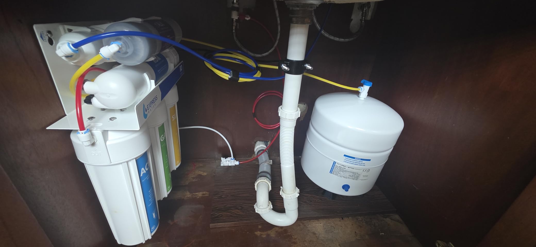 Express Water ROALK5D 10-Stage Alkaline Under Sink Reverse Osmosis Water Filter System, NSF Certified 372, 50 GPD, Reduces 99% of Impurities, BPA Free, Deluxe Chrome Faucet customer photo 2