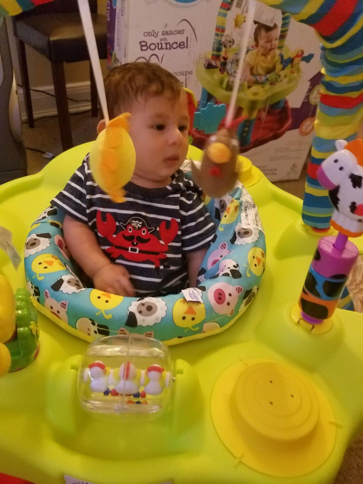 Evenflo Exersaucer Bouncing Activity Saucer, Sweet Tea Party customer photo 1