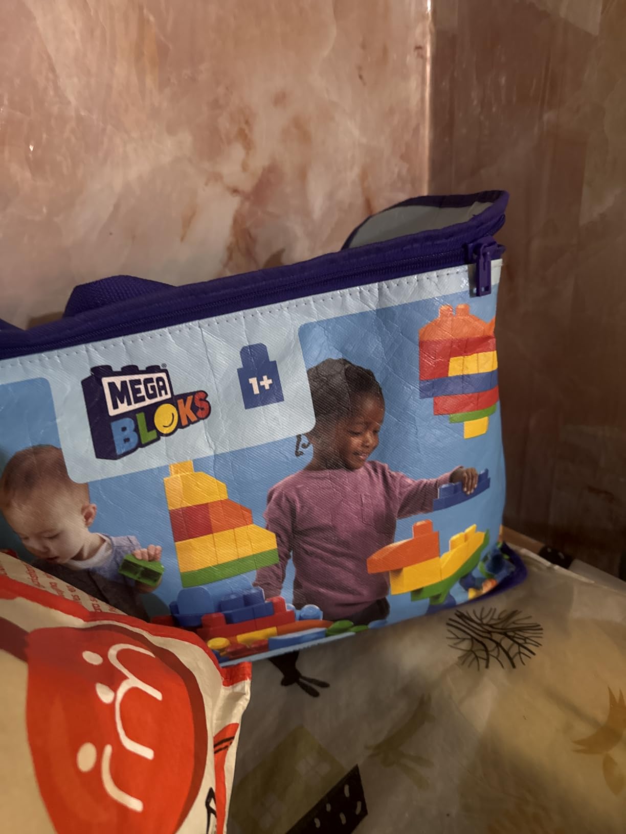 MEGA BLOKS First Builders Toddler Blocks Toys Set, Deluxe Building Bag with 150 Pieces and Storage, Creative Open-Ended Play, Blue, Ages 1+ Years (Amazon Exclusive) customer photo 1