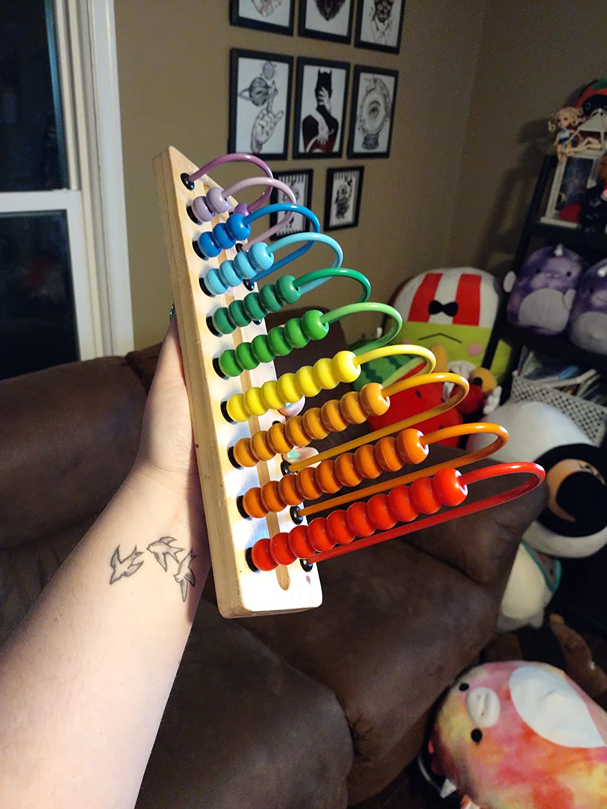 Melissa & Doug Add & Subtract Abacus - Educational Toy with 55 Colorful Beads and Sturdy Wooden Construction customer photo 2