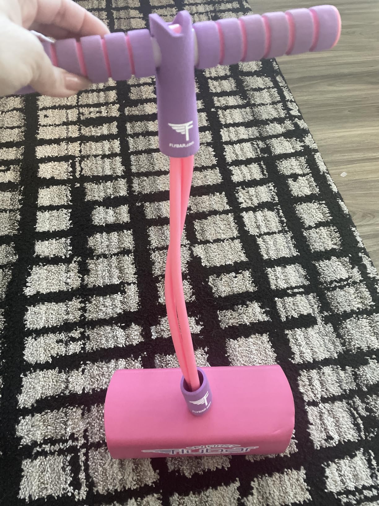Flybar My First Foam Pogo Jumper for Kids Fun and Safe Pogo Stick for Toddlers, Durable Foam and Bungee Jumper for Ages 3 and up, Supports up to 250lbs customer photo 2
