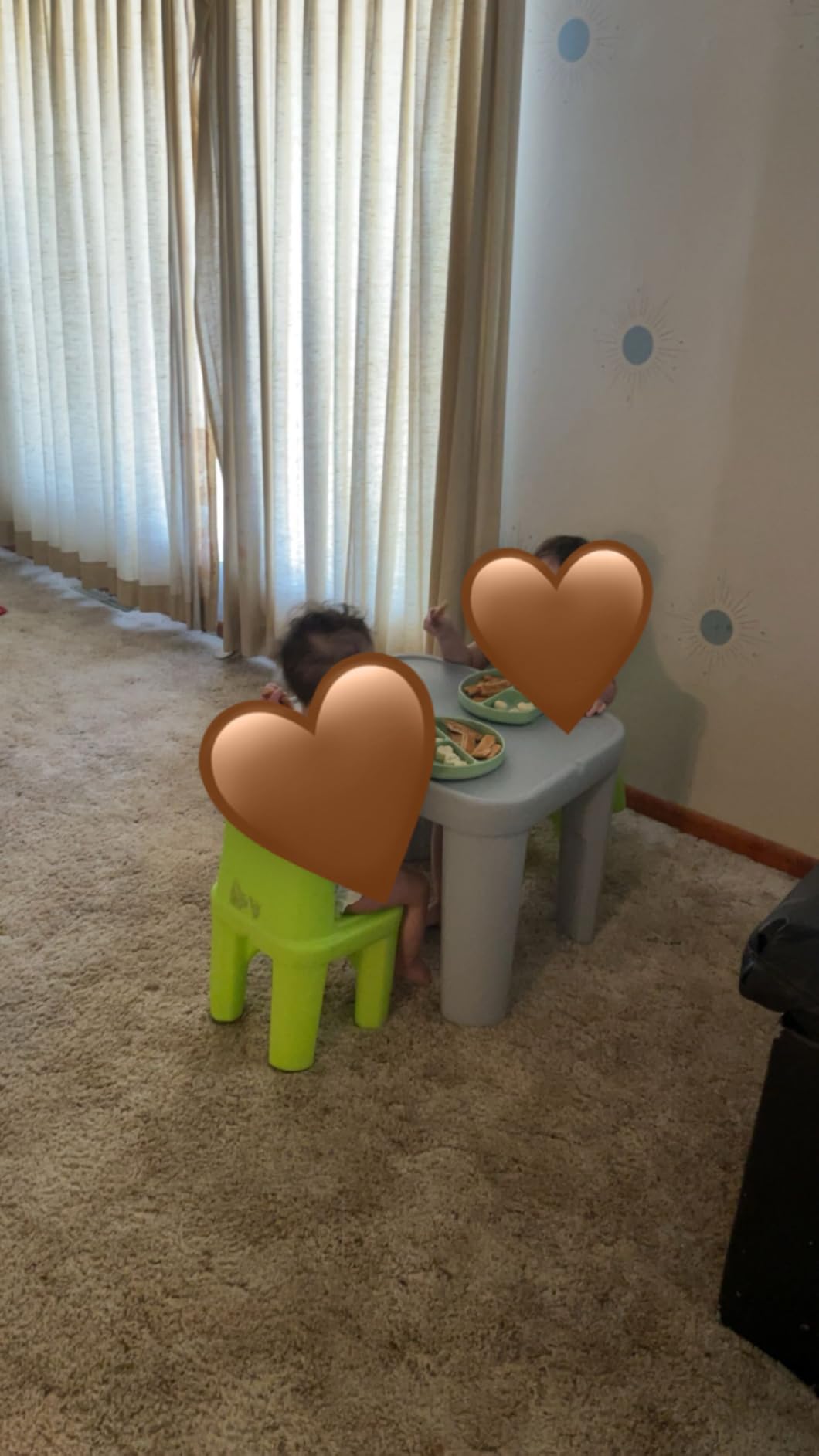 Step2 Mighty My Size Kids Table & Chair Set, Playroom Activity Table for Arts & Crafts, Made of Durable Plastic, For Toddlers 2+ Years Old, Gray & Green customer photo 2