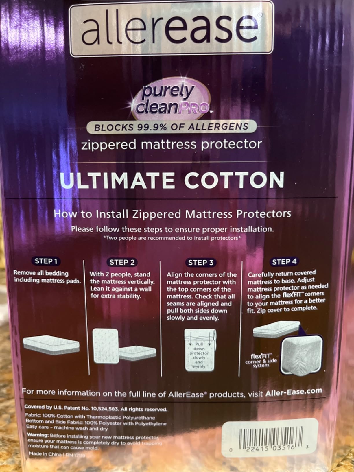 AllerEase Ultimate Allergy Protection and Comfort Zippered Mattress Protector, Twin, White customer photo 2